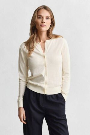 Lightweight Crew Neck Cardigan