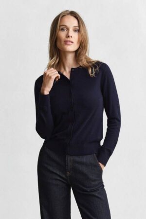 Lightweight Crew Neck Cardigan