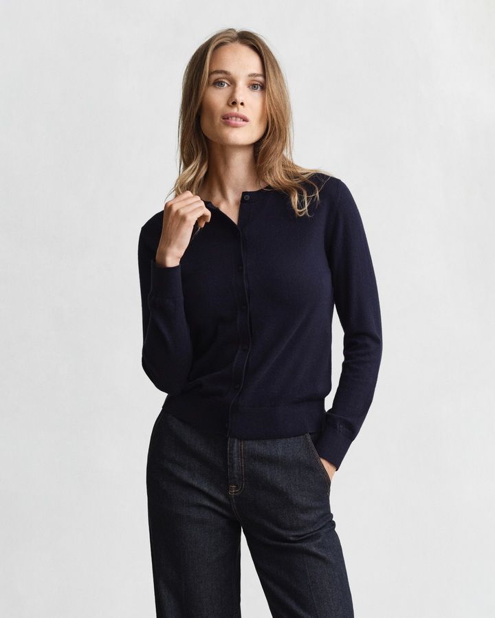 Lightweight Crew Neck Cardigan