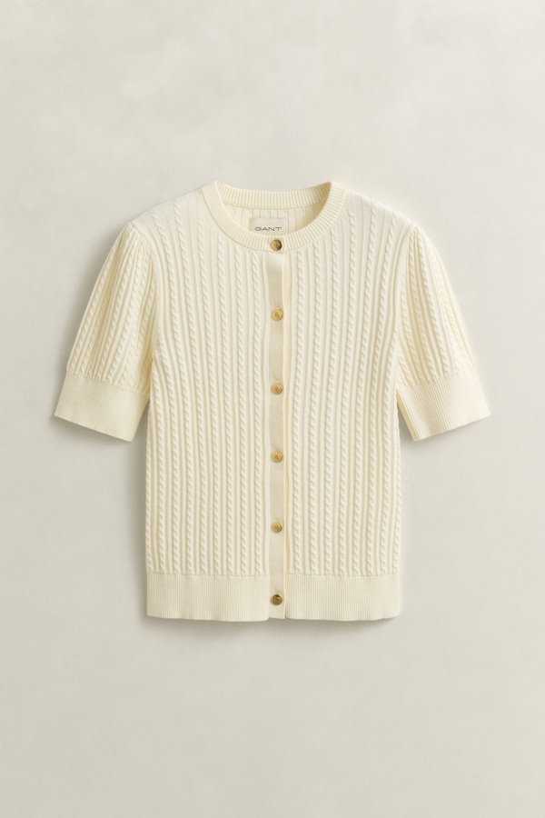 Cotton Cable Knit Cardigan