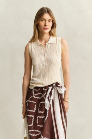 Sleeveless Lace Knit Top