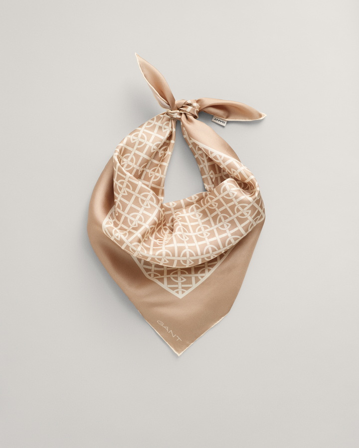 G Patterned Silk Scarf