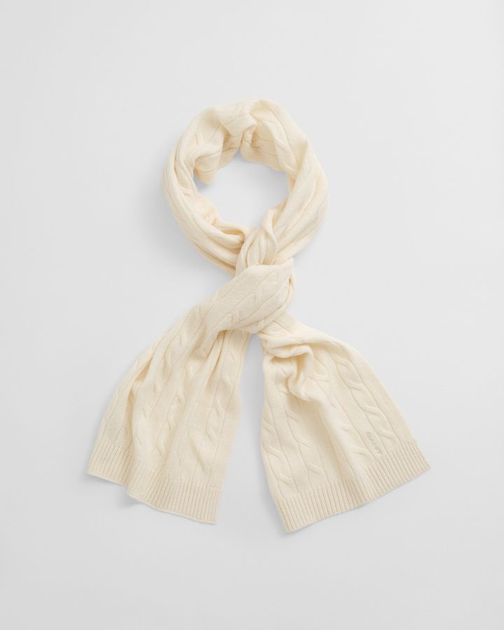 Cable Knit Wool Scarf