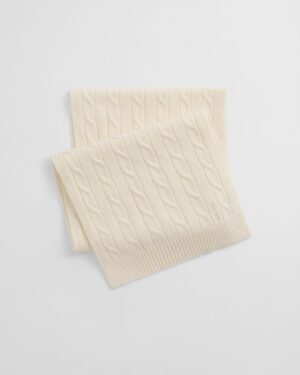 Cable Knit Wool Scarf