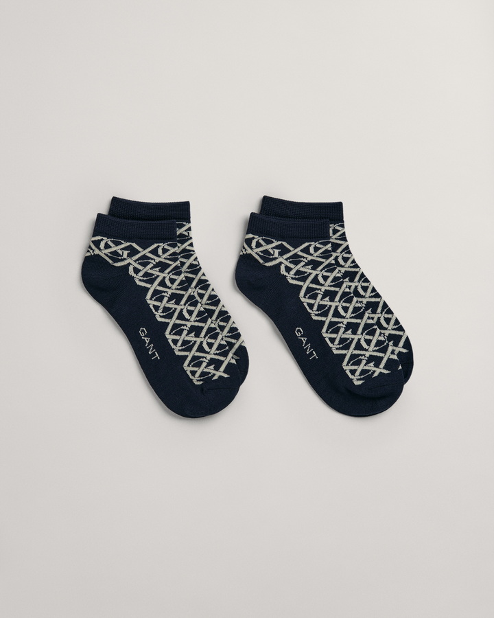 2-Pack Monogram G Ankle Socks