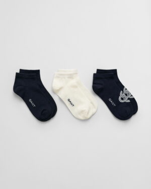 3-Pack Monogram Ankle Socks