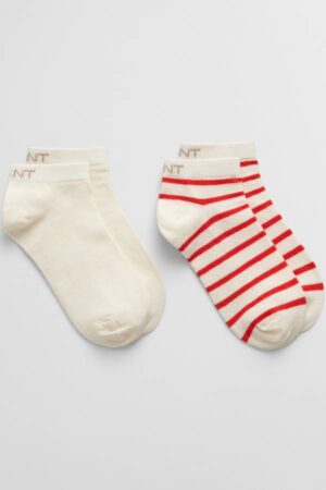2-Pack Striped & Solid Ankle Socks
