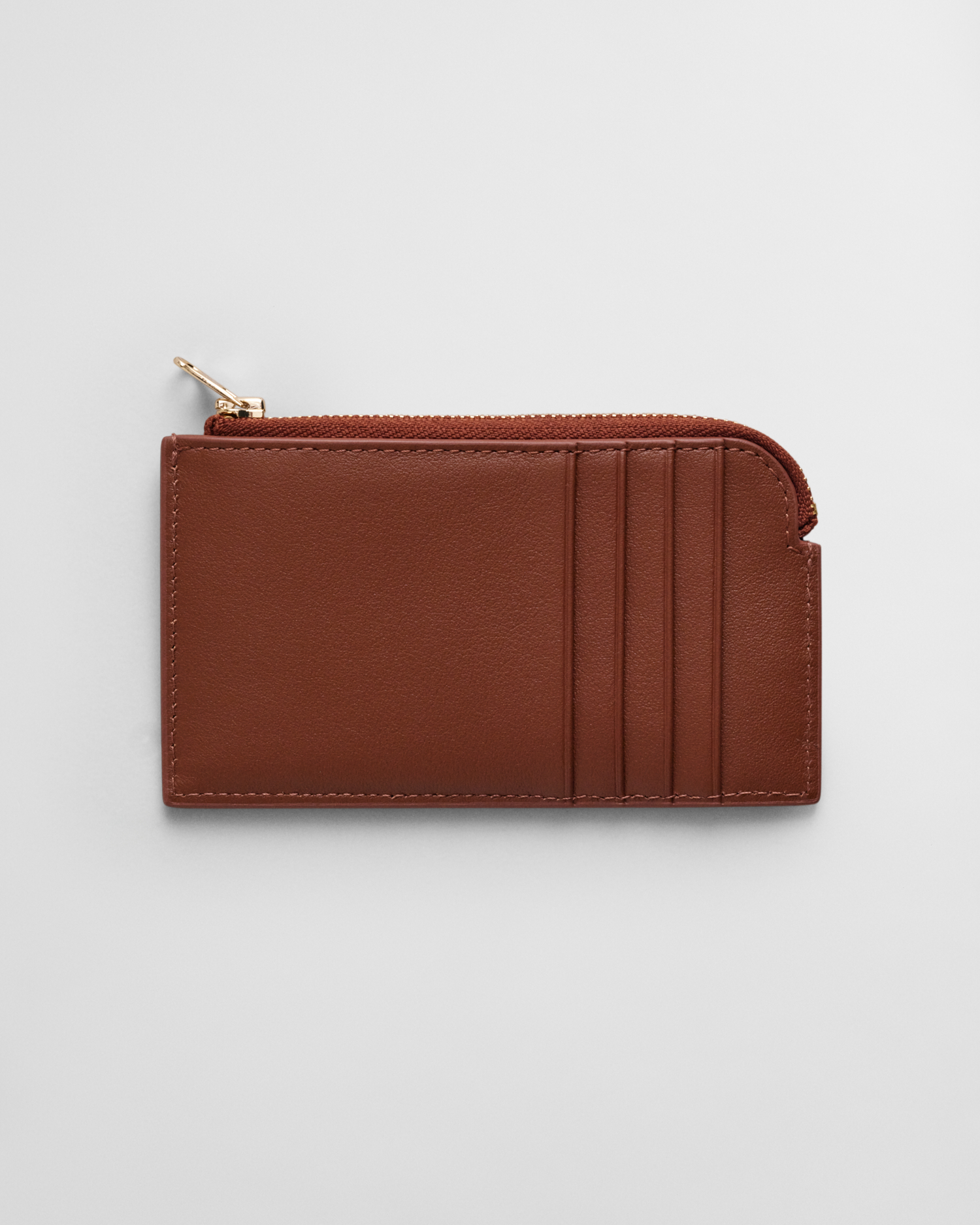 Leather zippered card holder