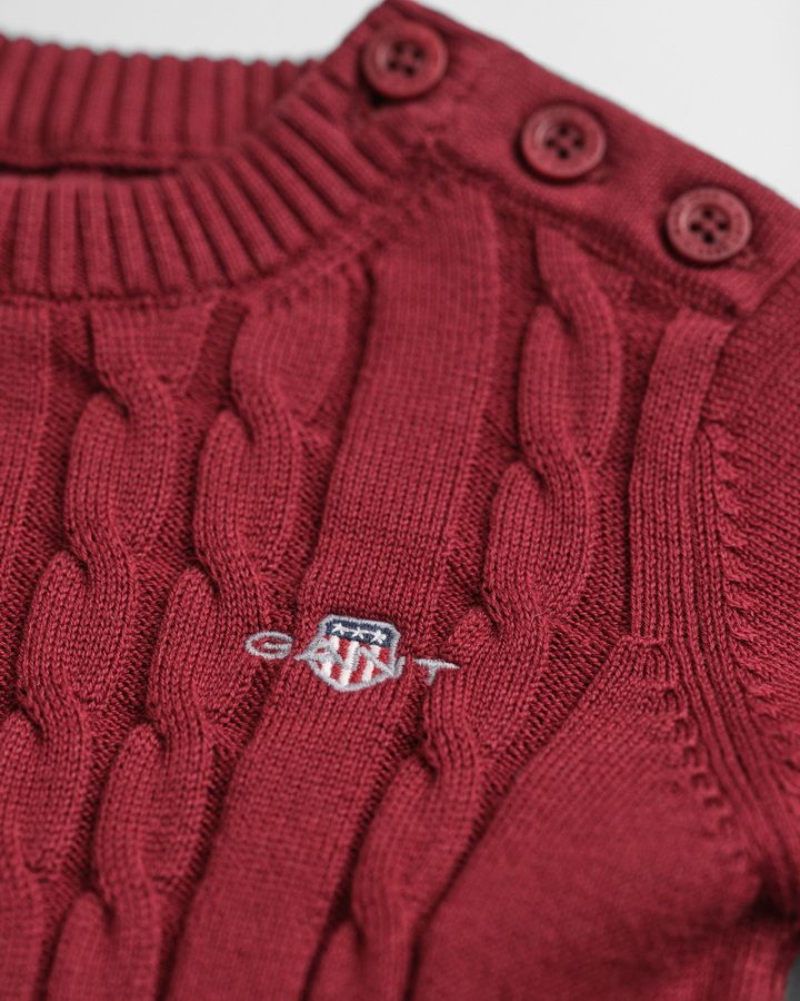 Baby Girls Cotton Cable Knit Dress