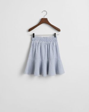 Striped Seersucker Smocked Skirt