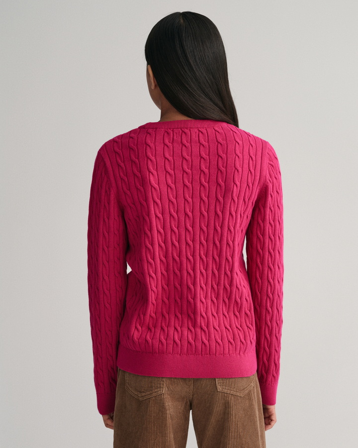 Teen Girls Shield Cotton Cable Knit Sweater