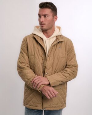 Quilted Windcheater Mid-Length Jacket