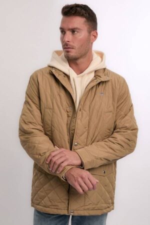 Quilted Windcheater Mid-Length Jacket