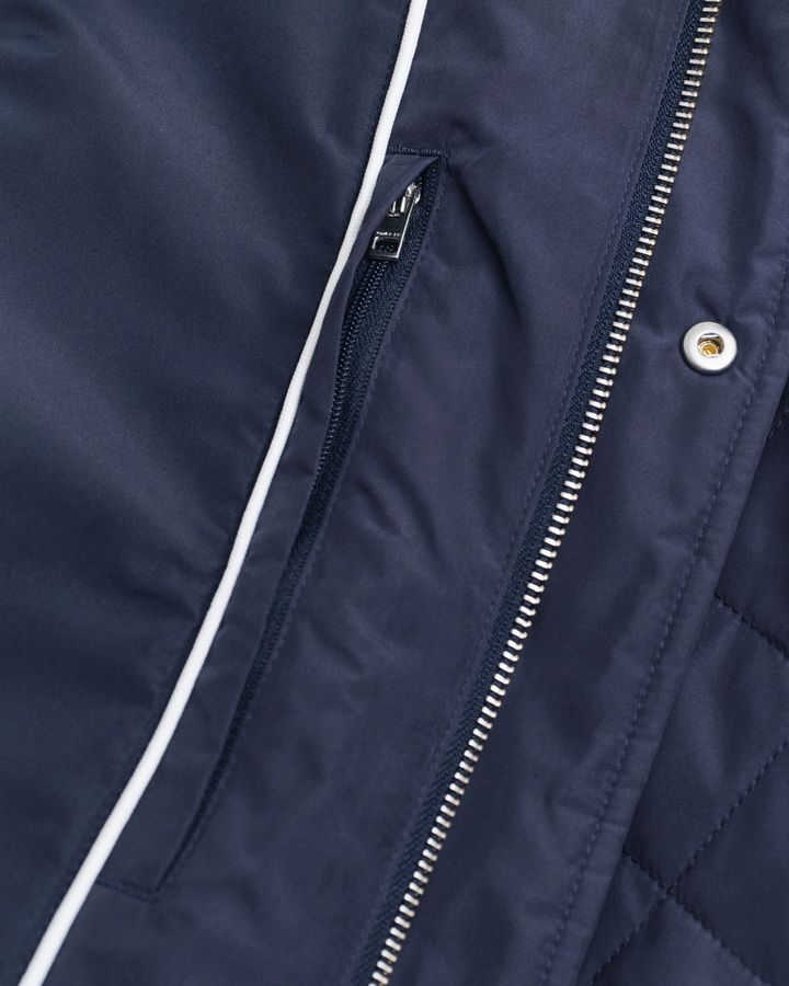 Quilted Windcheater Mid-Length Jacket