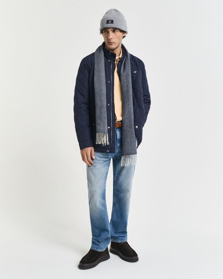 Quilted Windcheater Mid-Length Jacket