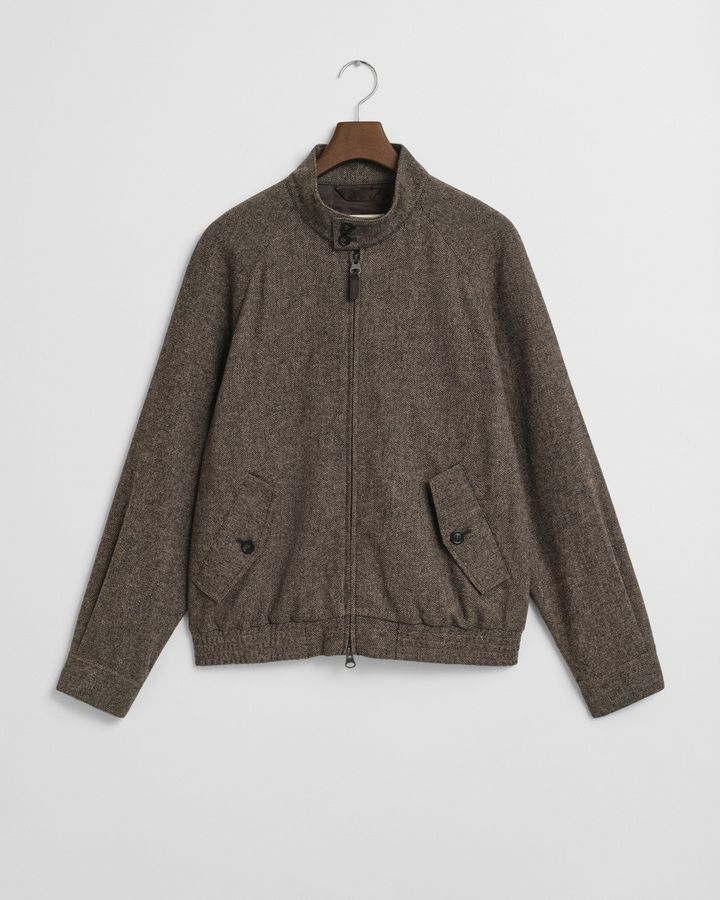 Wool Blend Harrington Jacket