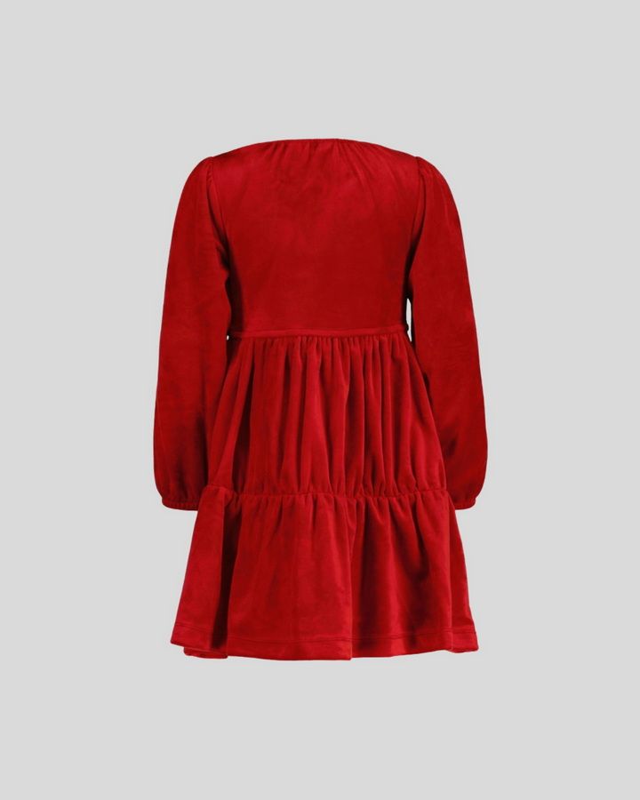 Velour Tiered Dress