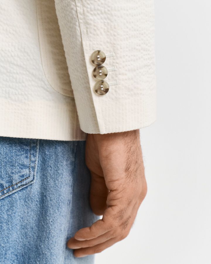 Slim Fit Seersucker Suit Jacket