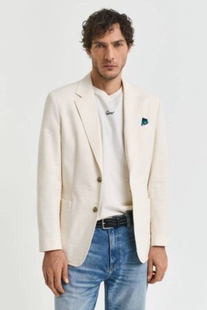 Slim Fit Seersucker Suit Jacket