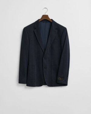 Slim Fit Two-Toned Jersey Pique Blazer