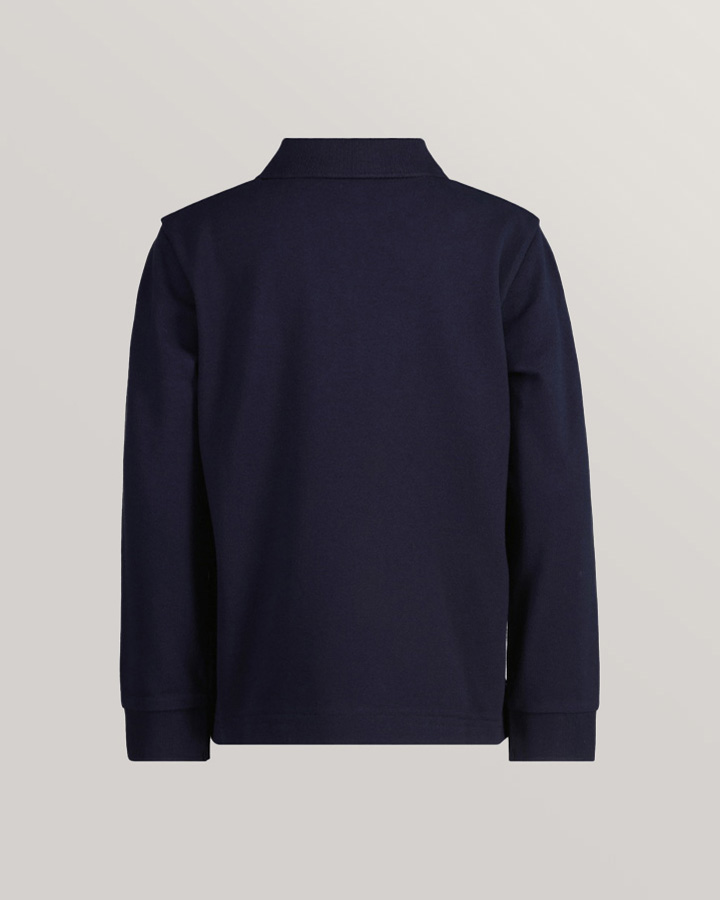 Kids Shield Long Sleeve Pique Polo Shirt