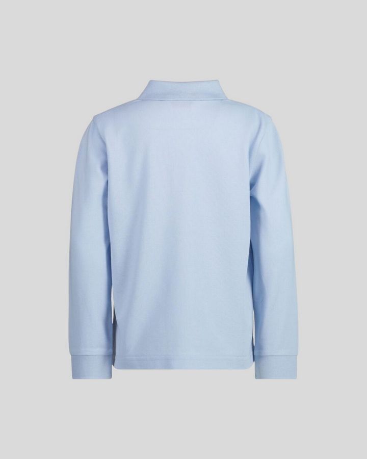 Kids Shield Long Sleeve Pique Polo Shirt