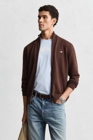 Casual Cotton Zip Cardigan