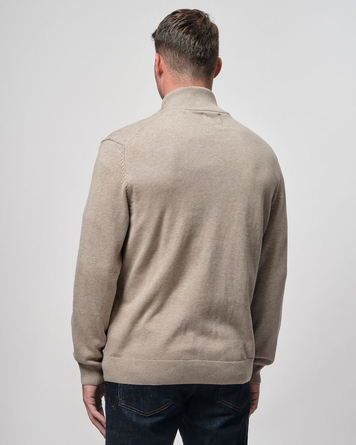 Casual Cotton Zip Cardigan