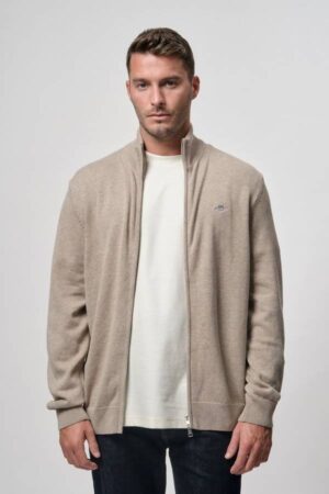 Casual Cotton Zip Cardigan
