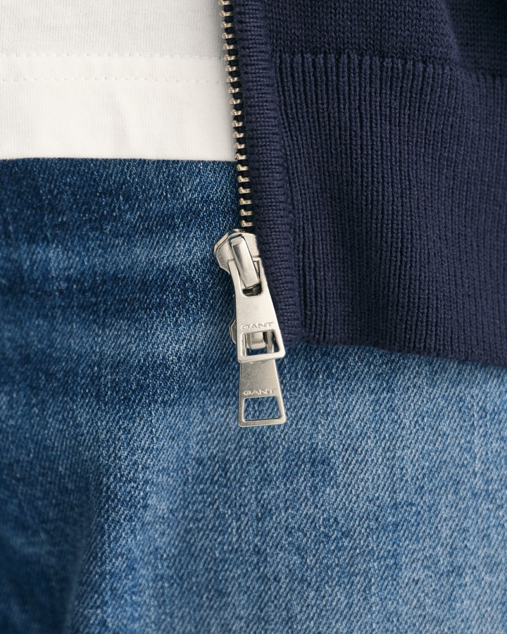 Casual Cotton Zip Cardigan