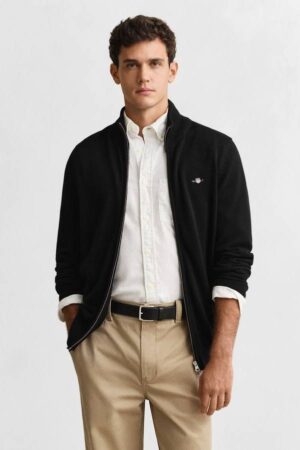 Casual Cotton Zip Cardigan