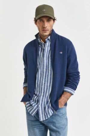 Casual Cotton Zip Cardigan