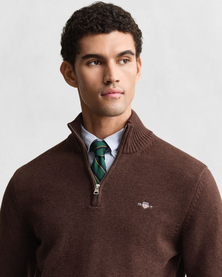 CASUAL COTTON HALF ZIP