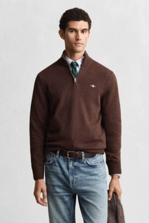 CASUAL COTTON HALF ZIP