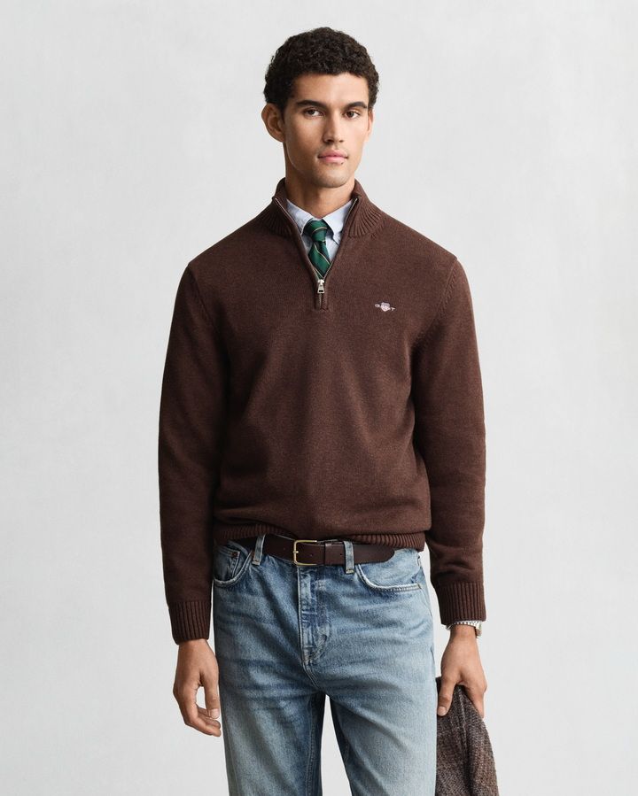 CASUAL COTTON HALF ZIP