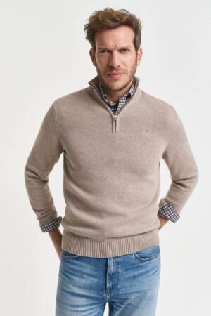 Casual Cotton Half-Zip Sweater