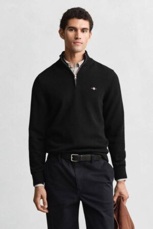 Casual Cotton Half-Zip Sweater