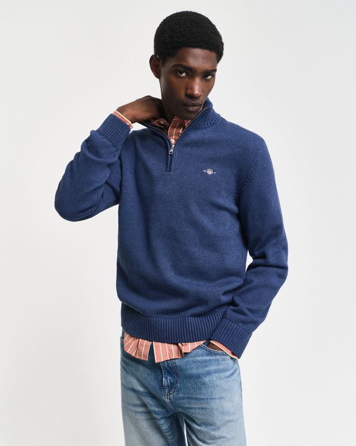 Casual Cotton Half-Zip Sweater