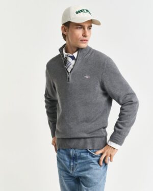 Casual Cotton Half-Zip Sweater