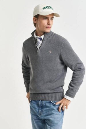 Casual Cotton Half-Zip Sweater