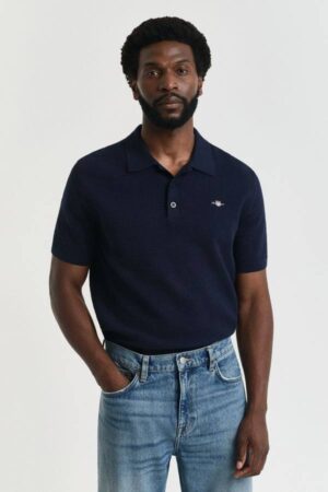 Textured Cotton Polo Shirt