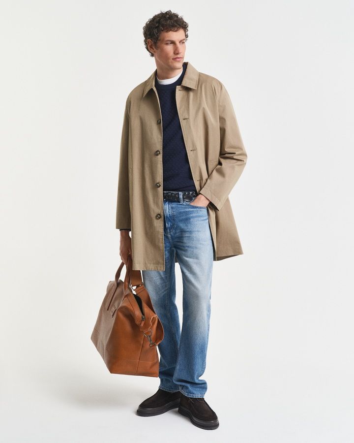 Micro Textured Crew Neck Sweater