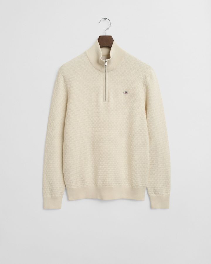 Micro Texture Half-Zip Sweater