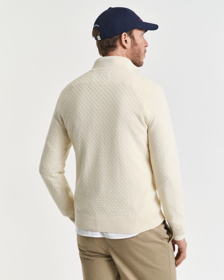 Micro Texture Half-Zip Sweater