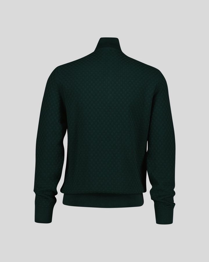 Micro Texture Half-Zip Sweater