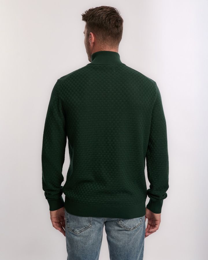 Micro Texture Half-Zip Sweater