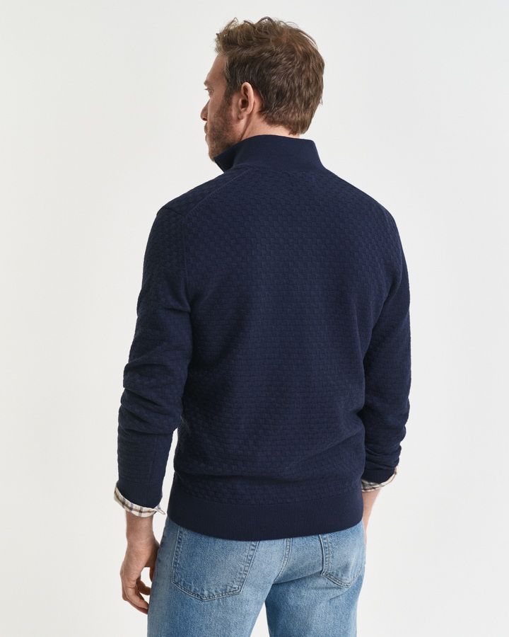 Micro Texture Half-Zip Sweater