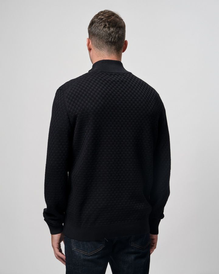 Micro Texture Half-Zip Sweater