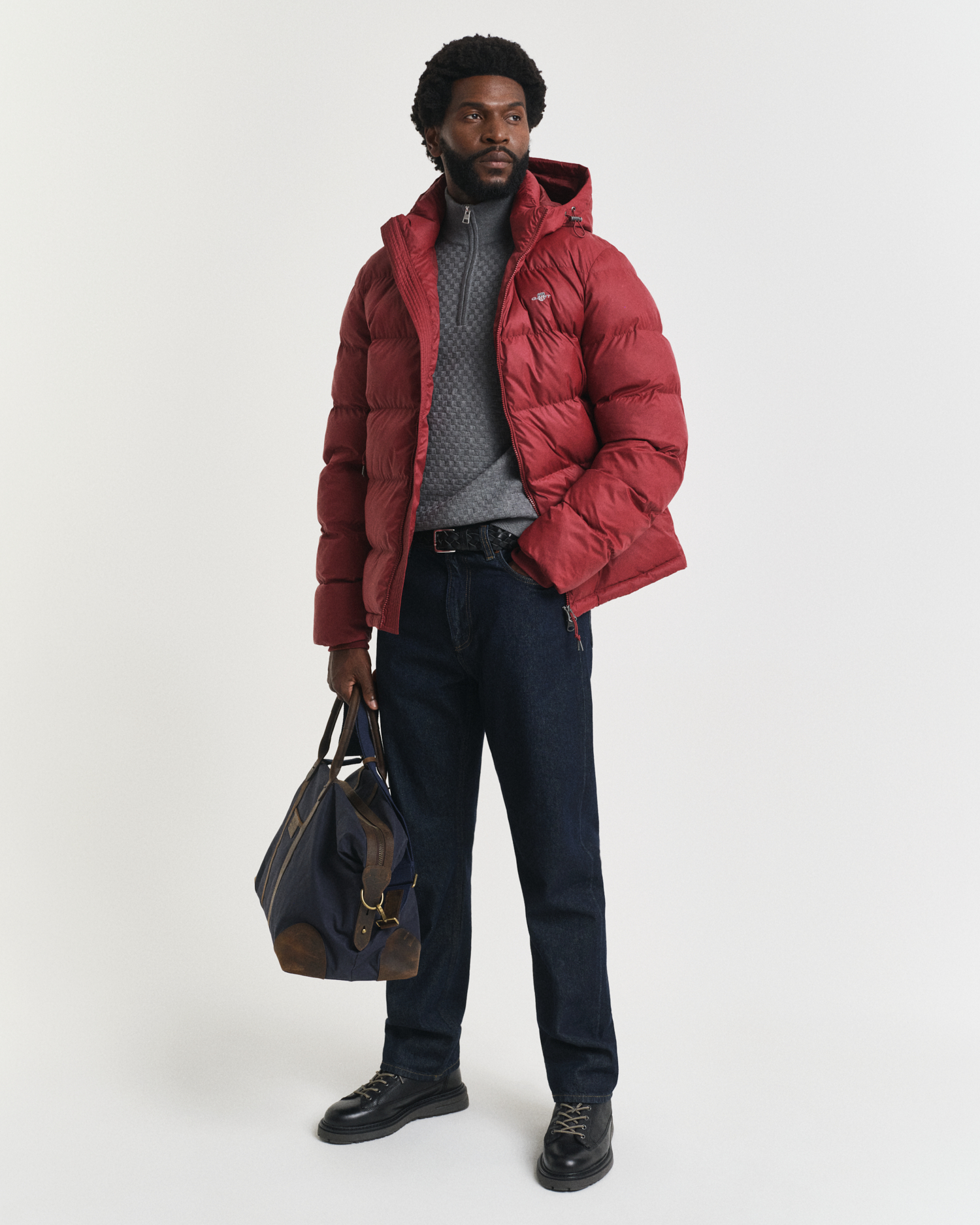 Micro Texture Half-Zip Sweater