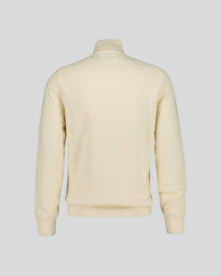 Micro Textured Zip Sweater